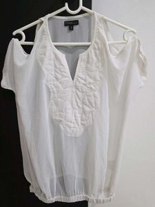 Offwhite Cold Shoulder Blouse