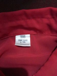 Red Sheer Blouse