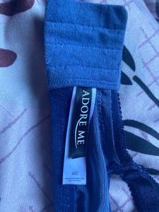 Adore Me Blue Lace Bra