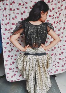 silk dhoti and top