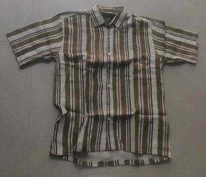 Zara Striped Short Sleeve Shirt