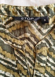 Chevron Print Green Kurta