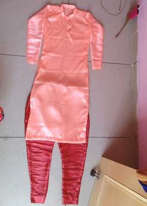 Girls Silk Trouser Kurti Set