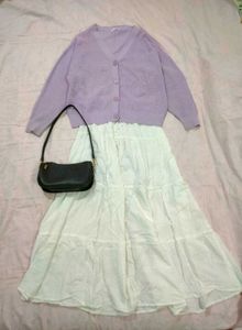 Combo Of Cardigan And Skirt