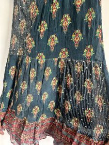 Embroidered Sequins Work Floor Length Gown
