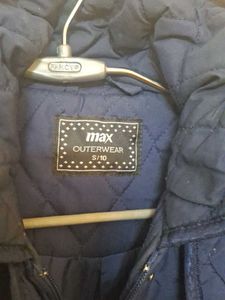 Navy Quilted Belted Coat