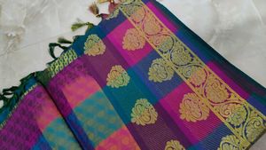 Colorful Checked Weave Throw