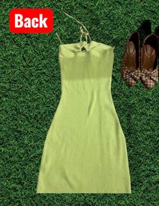 Neon Green Mini Dress