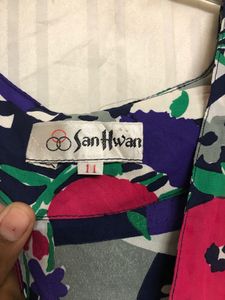 Sanhwan Multi Colour Crop Top