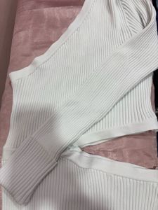 White Cut Out Body Con