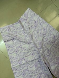 Abstract Wave Print Wide Leg Trouser