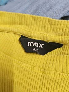 Yellow Ribbed T-Shirt