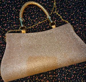 Glamorous Gold Beaded Evening Bag