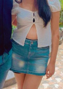 white H n M top