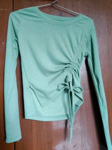 Korean round neck full sleeve stylish top