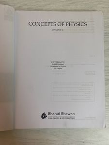 HC Verma Concepts of physics Volume 1