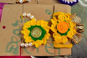 Handmade Bhai Bhabi Rakhi Combo