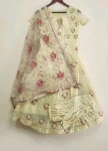 Elegant Yellow Anarkali Kurta Set