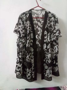 Floral Print Sheer Kimono