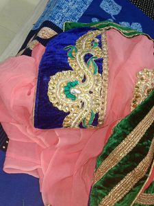 Pink Shaded Heavy Saree Women