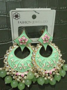 Mint Green Fashion Earrings
