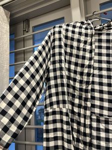Gingham Long Cardigan