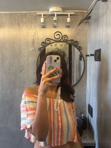 Striped Off-Shoulder Top