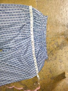 Blue Patterned Kurta Set