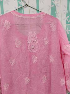 Pink Embroidered Kurta - Gently Used