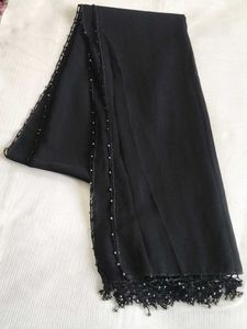 2- Elegant Dupatta Set - Beige &amp; Black 🧣