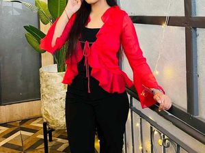Red Ruffle Shrug