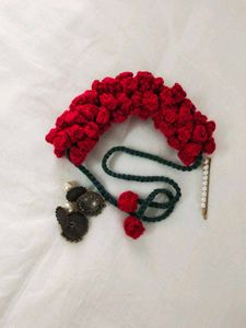 Red Floral Hair Accessory