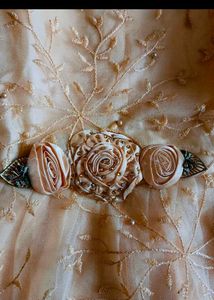 Gold Dress with Flower