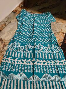 Teal Printed Dress