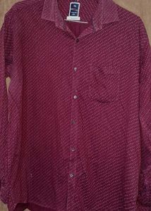 Maroon Patterned Shirt