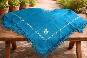 Boho Embroidered Poncho Top