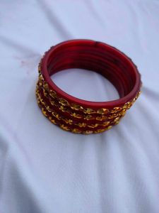 Maroon Bangles Set Of 4