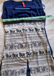 Women 3 Cut Jean&#39;s Long Top