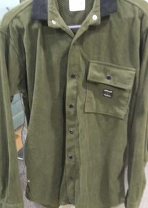 Olive Green Corduroy Shirt