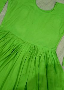 Green Frock With Salwar &amp; Dupatta