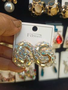 Sparkling Fashion Earrings Silver