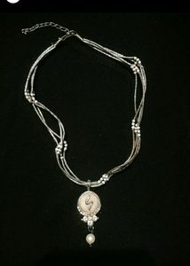 White Lace Necklace With Earrings