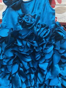 1-3 Yr Cute Blue Flower Girl Dress