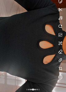 Marzeni Navy Blue Choker Peplum Top