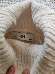 Cream Cable Knit Turtleneck Sweater