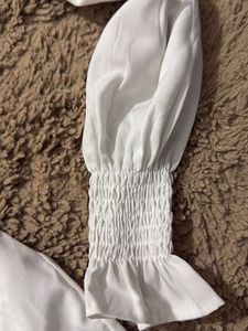 White Long Sleeve Button-Down Shirt