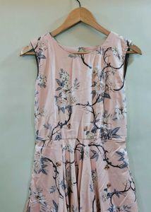 Peach Floral Party Wear Gown Set Women
