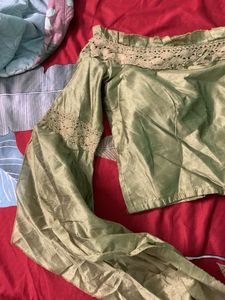 Olive Green Off-Shoulder Top