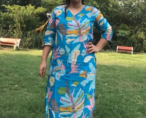 Blue Multidesign Kurta Set