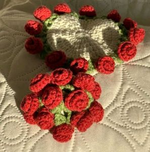 Crochet Rose Flower Coasters 💐